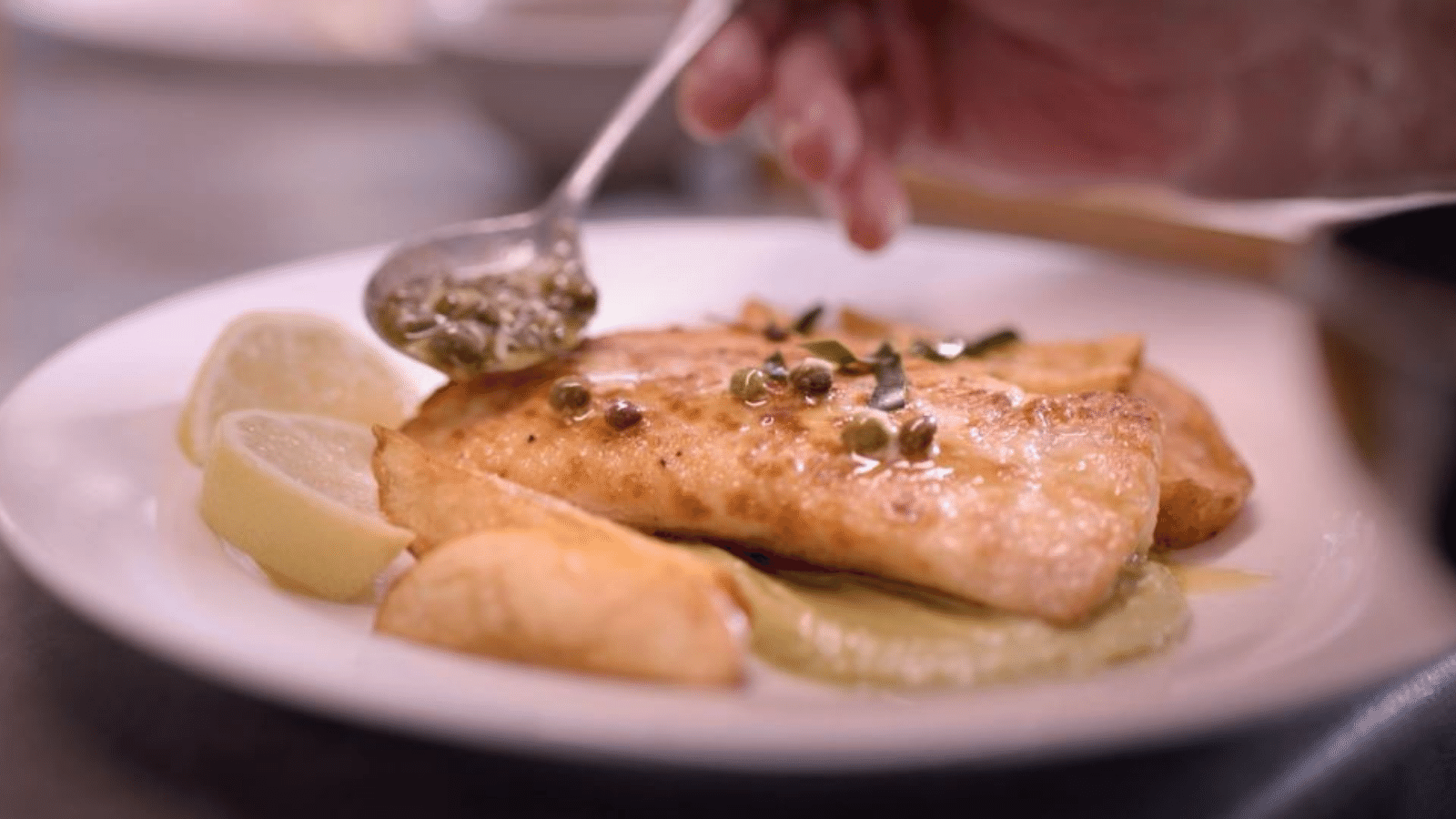 Fish and chips with caper burnt butter recipe The Origin Blog