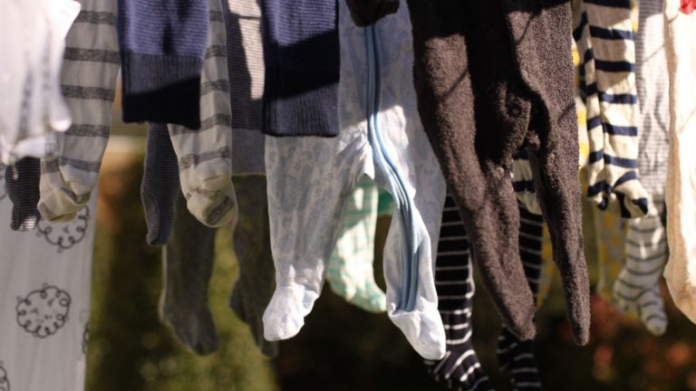 washing on a line