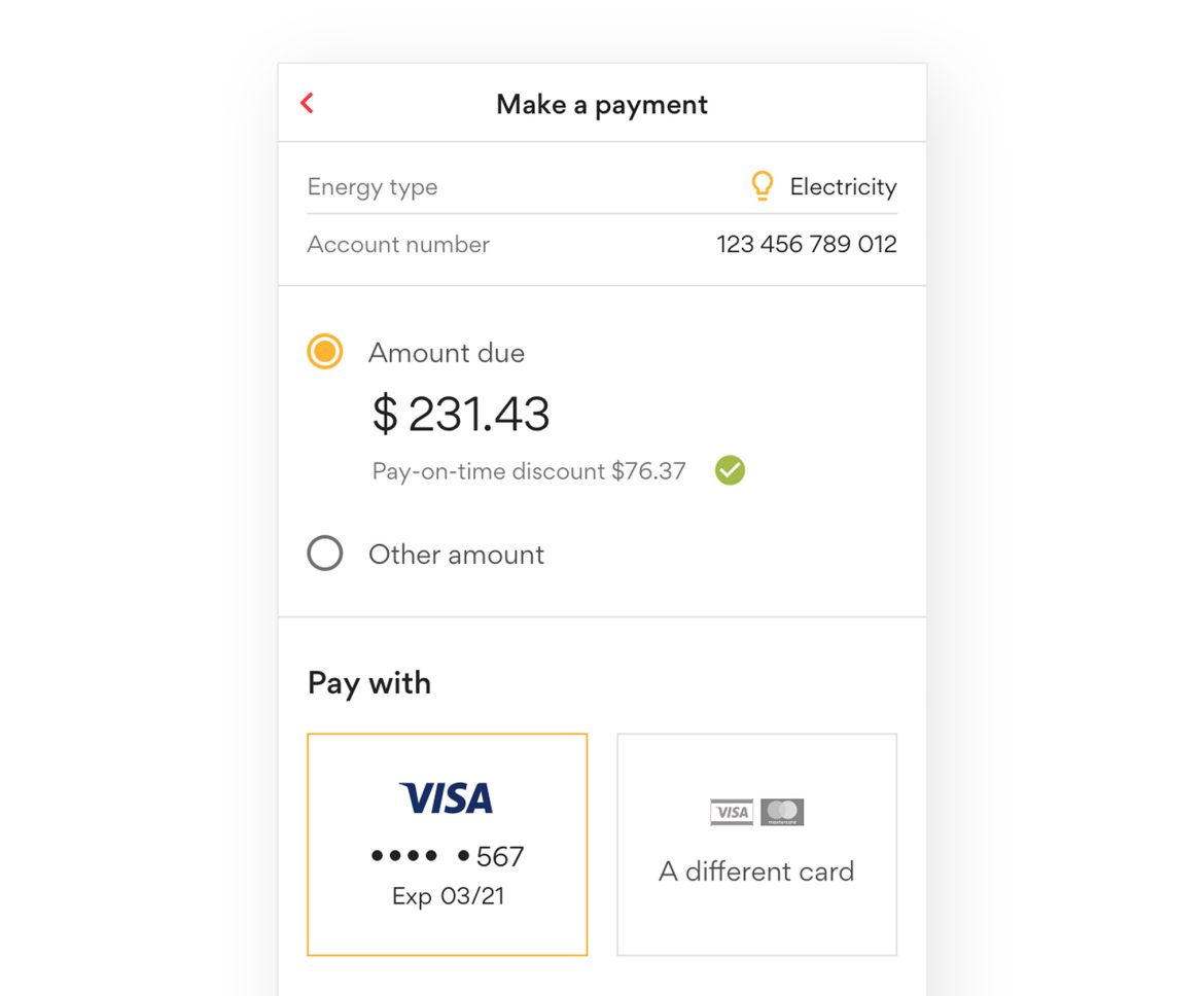 Origin Energy mobile app