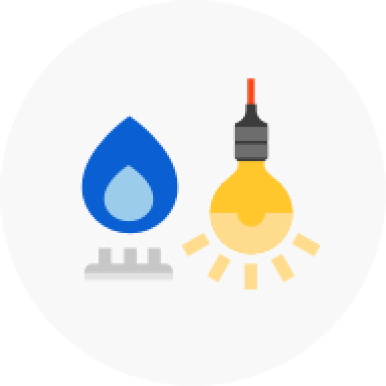 illustration spot circle grey elec and gas md