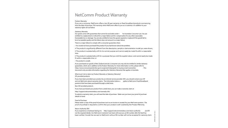 misc tall broadband warranty