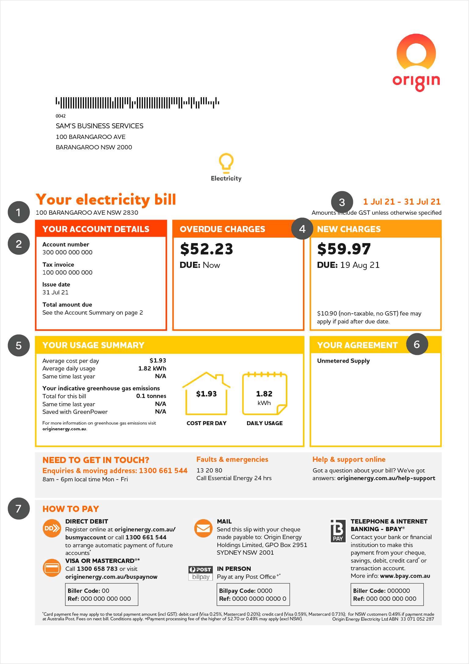 Page 1 of NSW bill