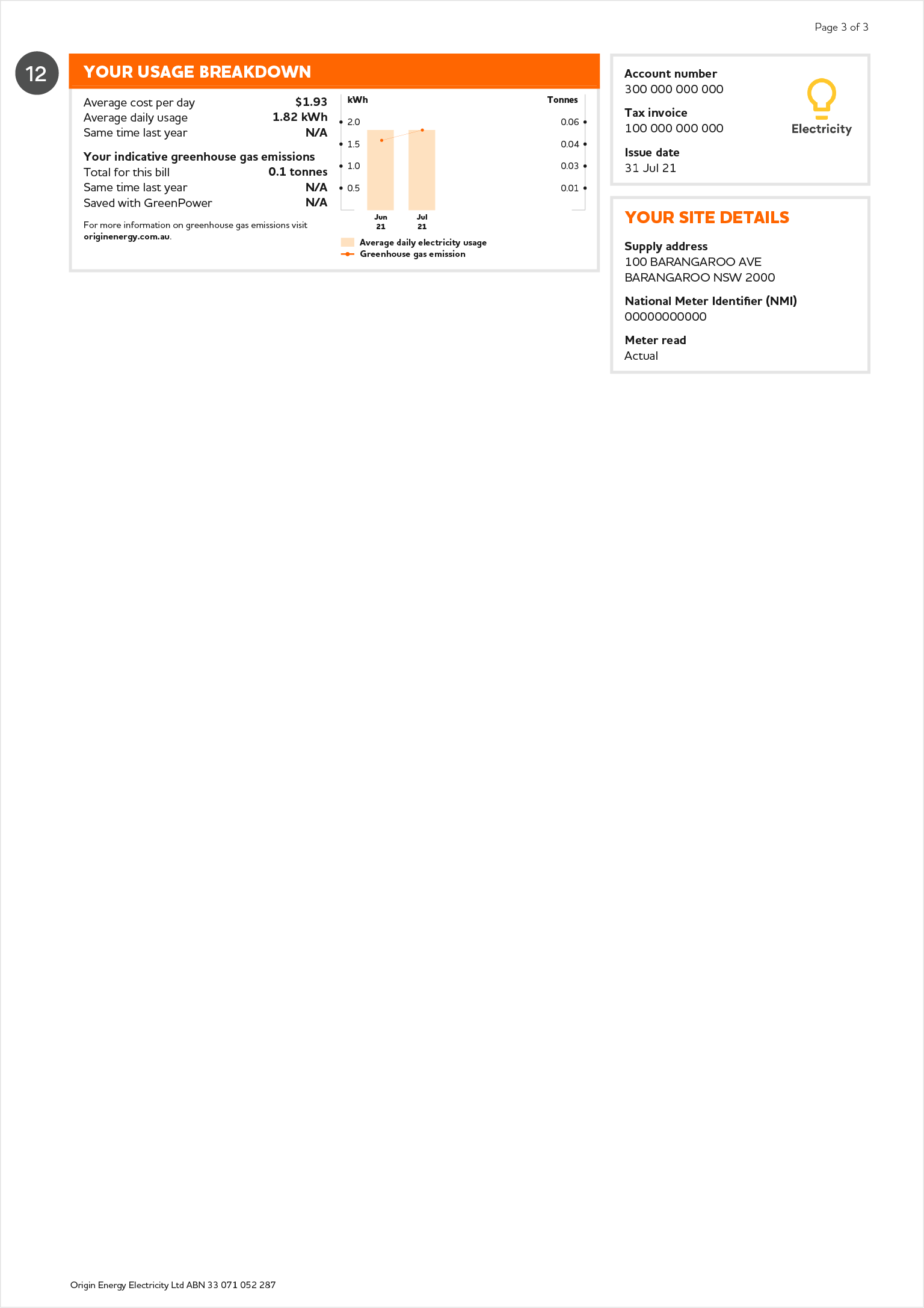 Page 1 of NSW bill