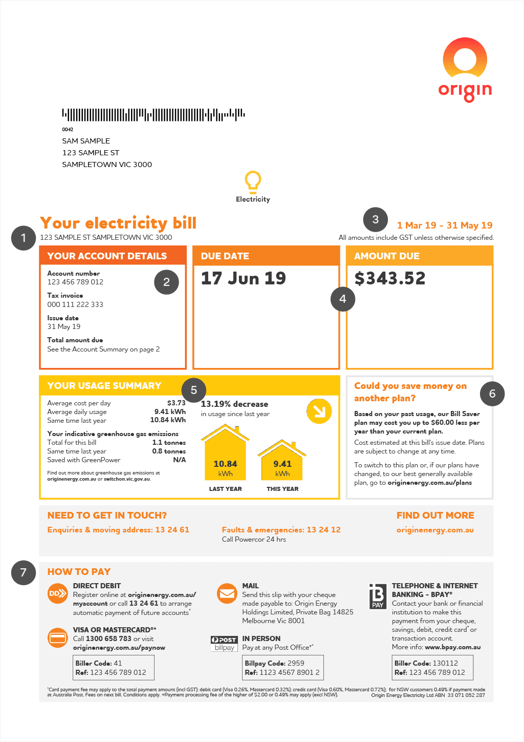 Page 1 of VIC bill