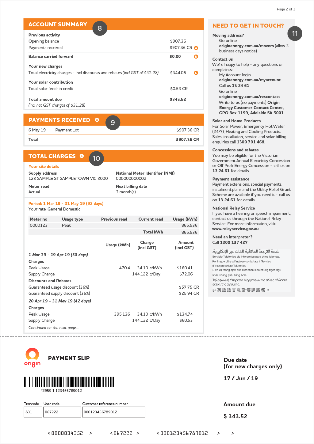Page 2 of VIC bill