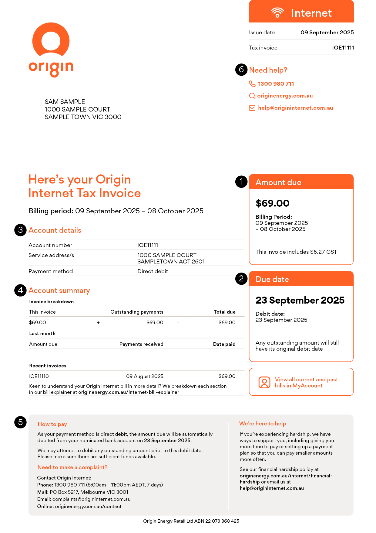 How to read your internet bill | Help & Support