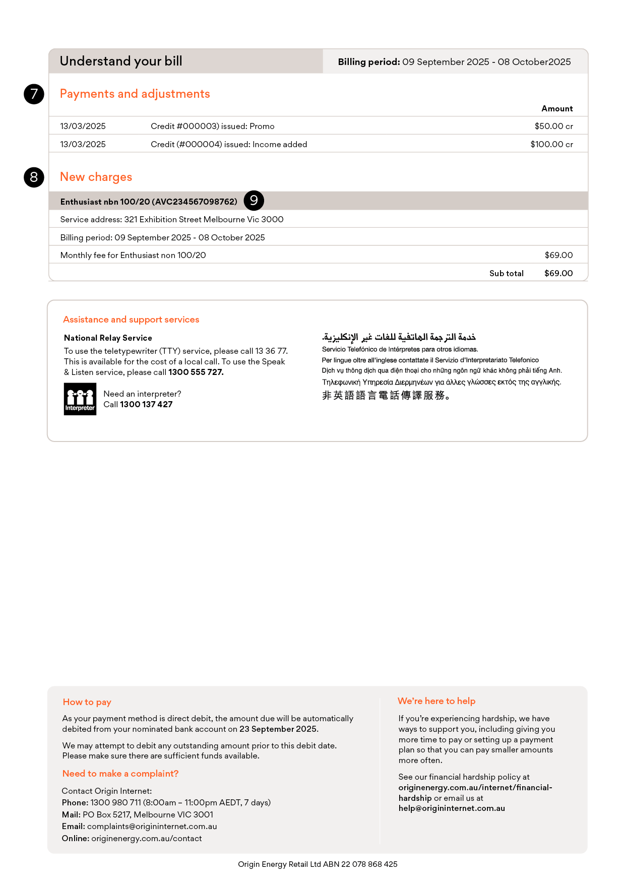 How to read your internet bill | Help & Support