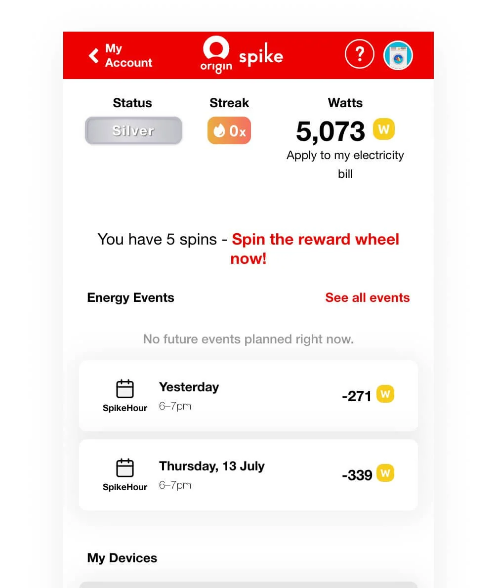 Origin Energy mobile app - Origin Energy