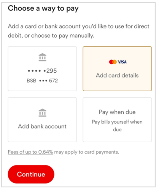 Set up direct debit | Help & Support