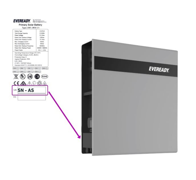 Find your solar battery and inverter serial numbers | Help & Support