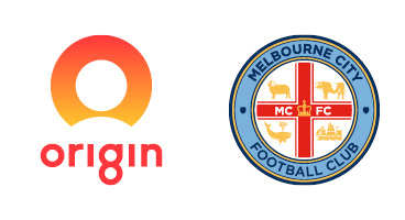 Origin Energy and Melbourne City Football Club logos