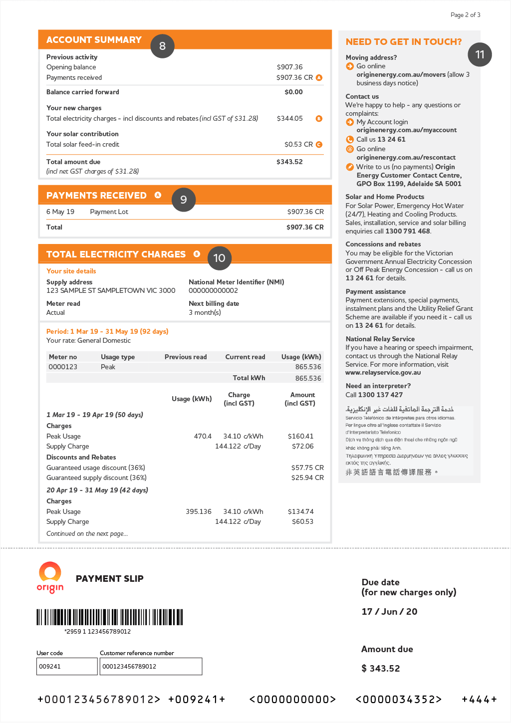 Page 2 of VIC bill