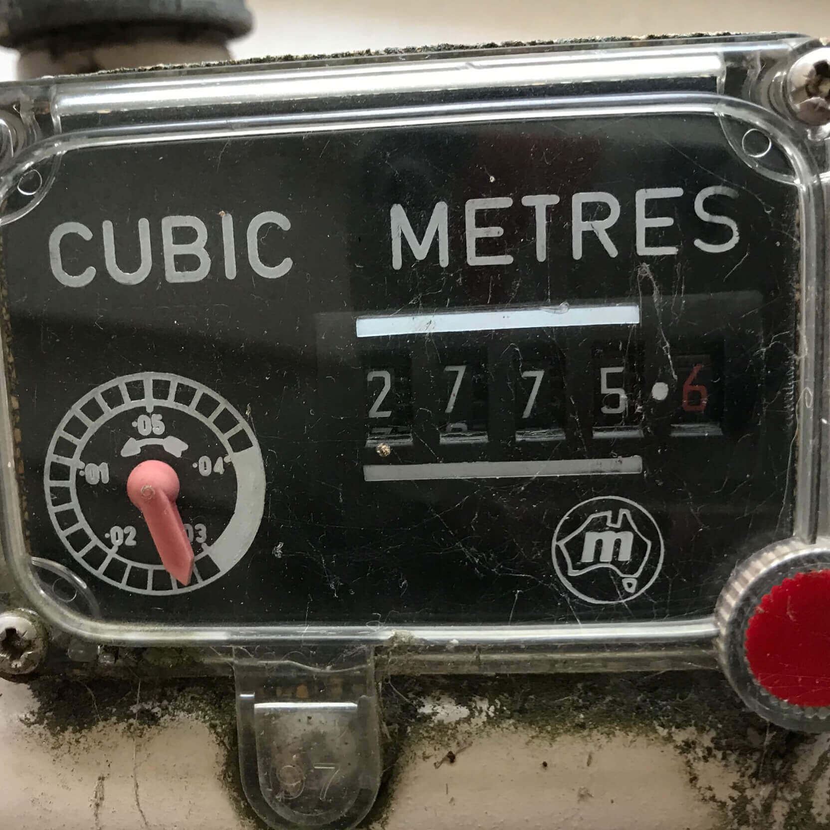 Gas odometer display