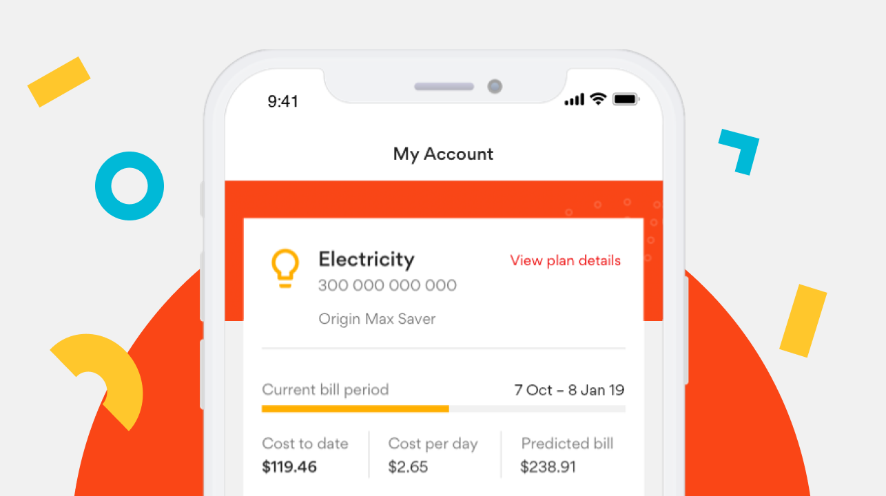 Origin Energy mobile app - Origin Energy